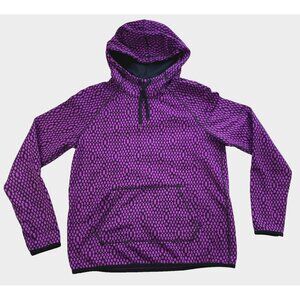 Nike Therma-Fit All Time Mirror Mesh Women's Hoodie Size M Purple Dots Training